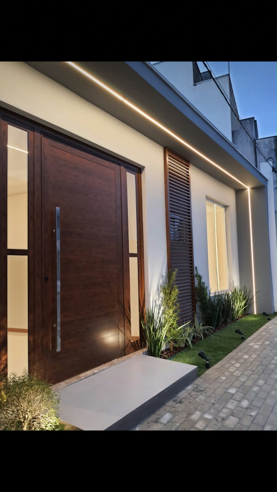 Porta Pivotante com Vidros Laterais
