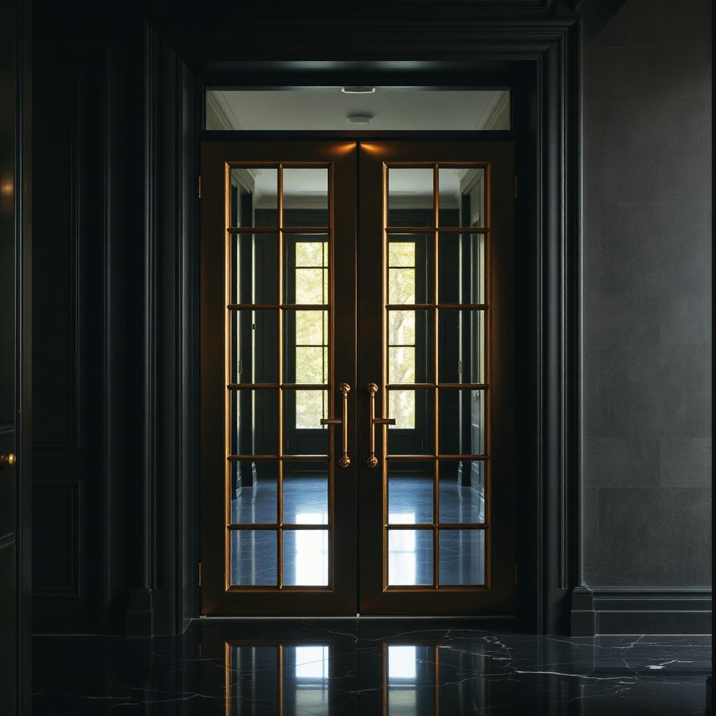 Portas de Vidro Temperado Bronze